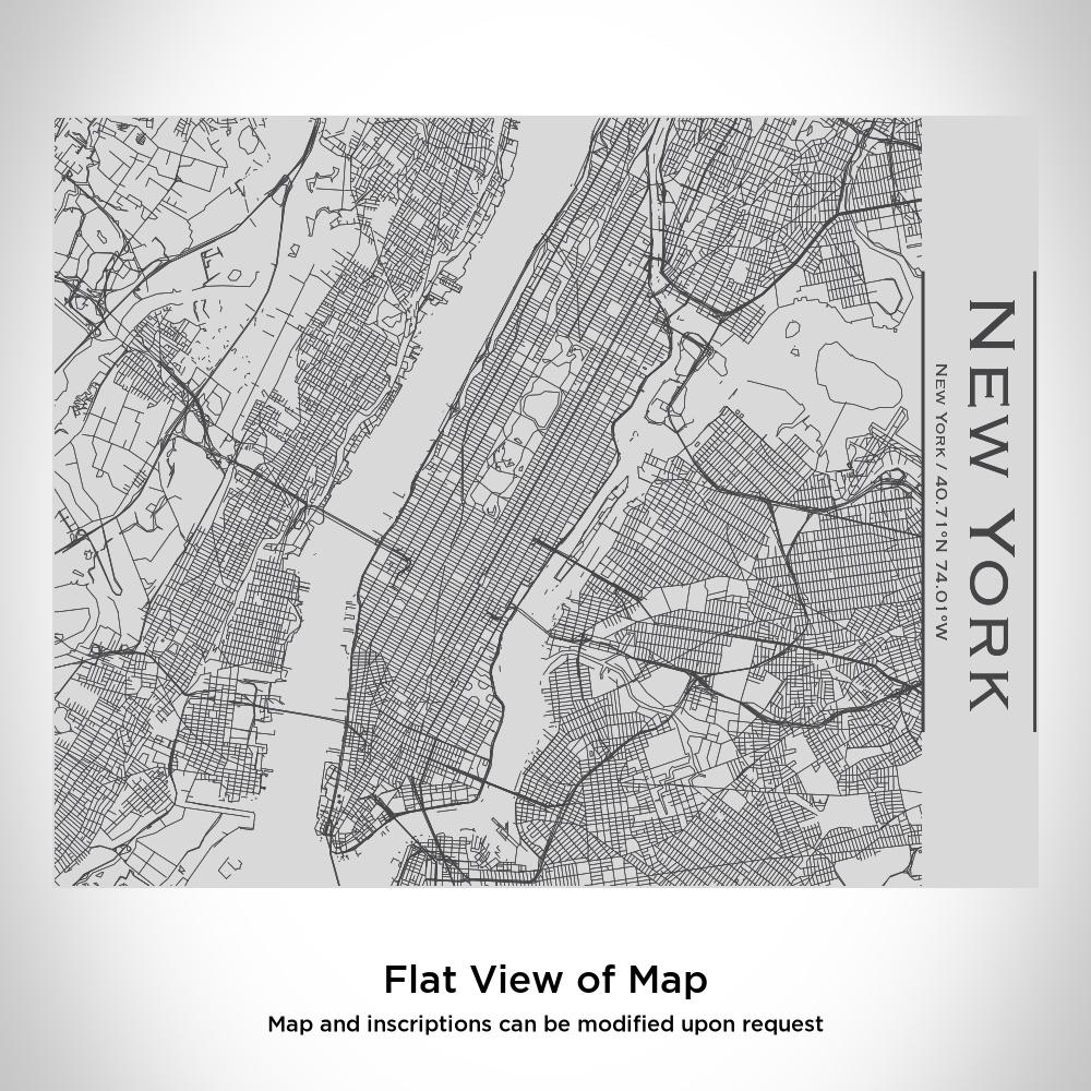 New York - New York Map Bottle with Bamboo Top