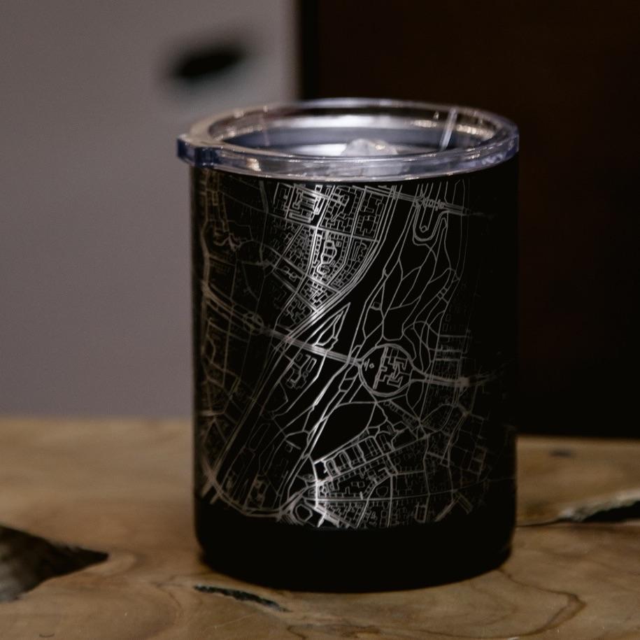 Las Vegas - Nevada Map Insulated Cup in Matte Black