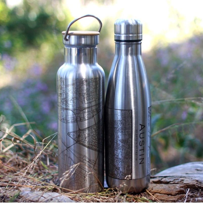 New York - New York Map Insulated Bottle